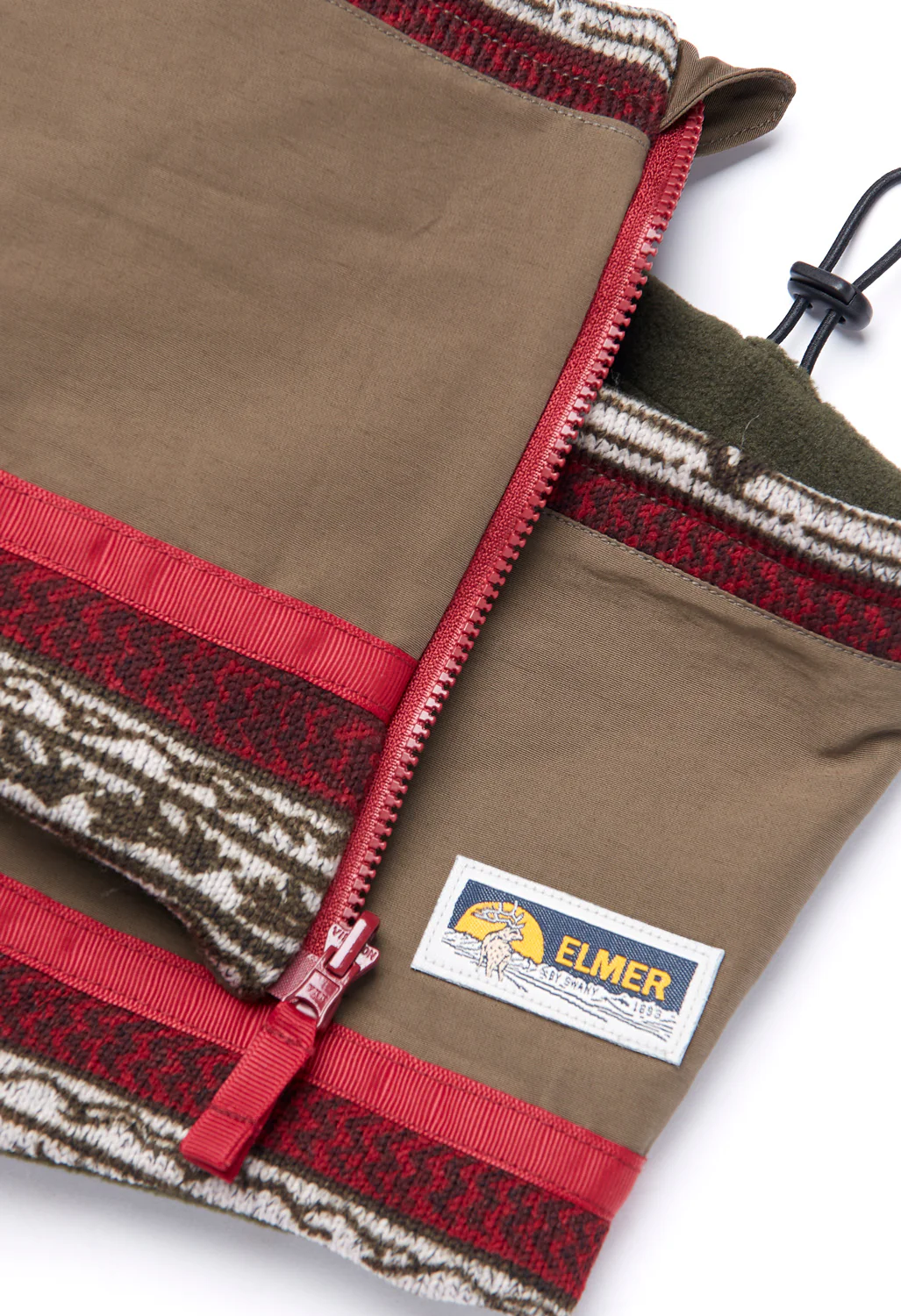 Elmer Fleece Neck Warmer - Khaki / Elmer Print - Image 4