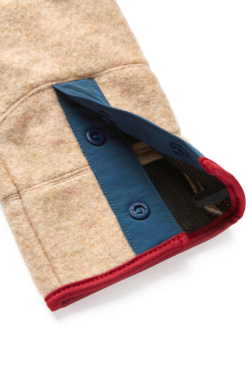 Elmer Recycled Wool Fleece Gloves - Camel - Image 2