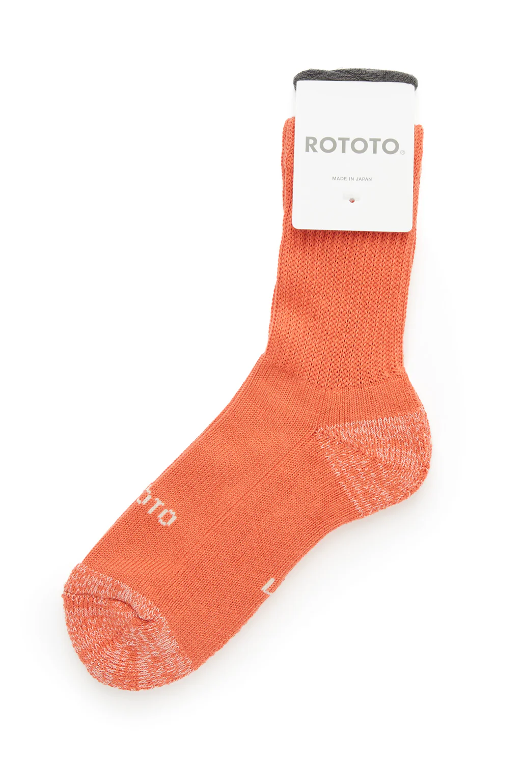 ROTOTO Everyday Pile Mini Crew Socks - Light Orange - Image 2