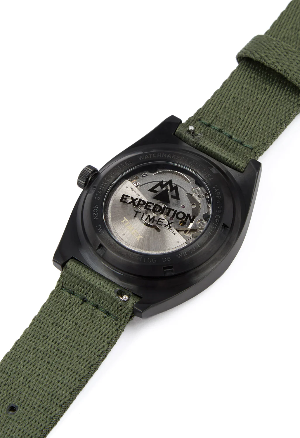 Timex Expedition Capstone Automatic 39mm Watch - Gunmetal / Green / Green - Image 4