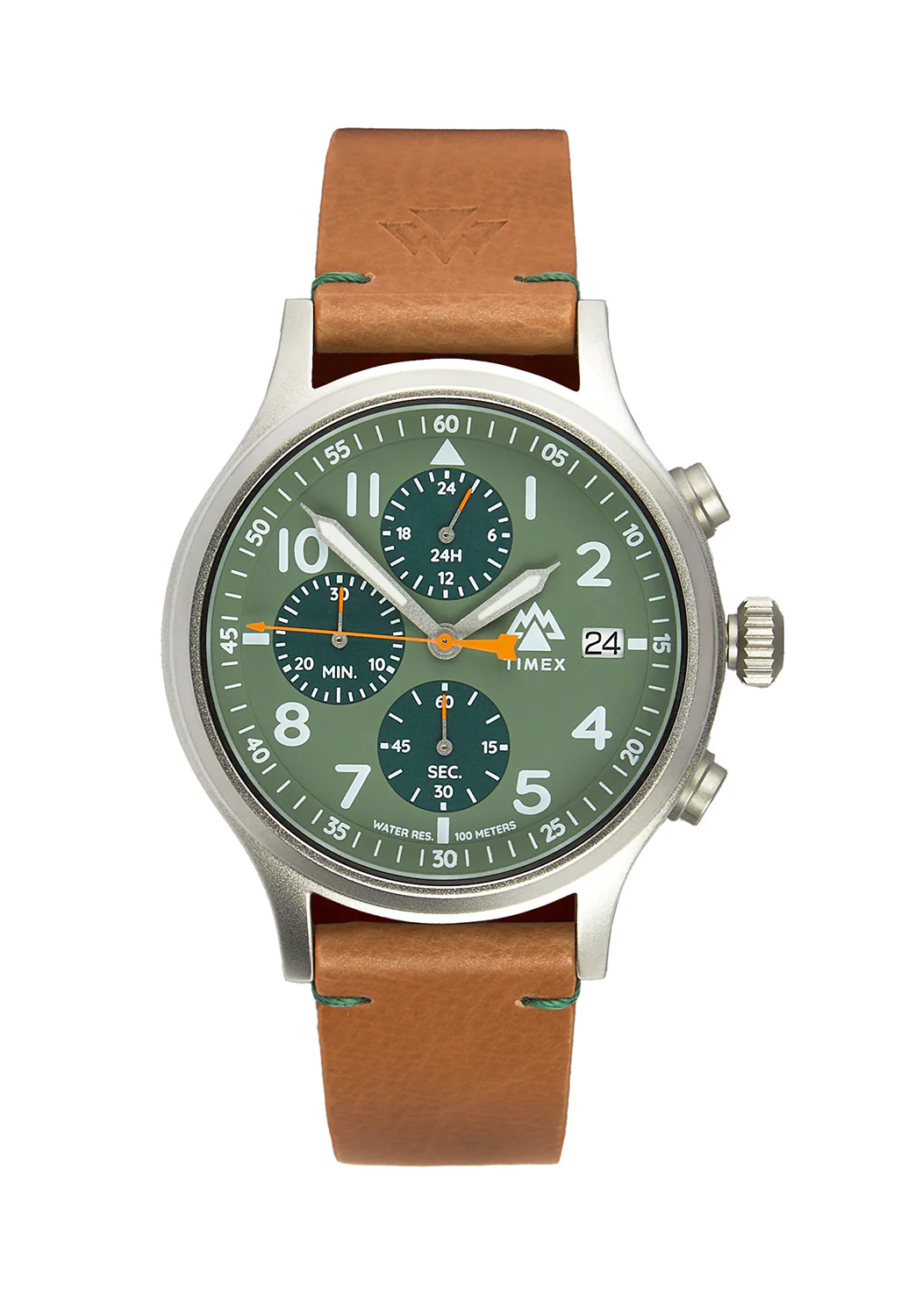 Timex Expedition North Sierra Chronograph Watch - Silver / Green / Light Brown - Image 2