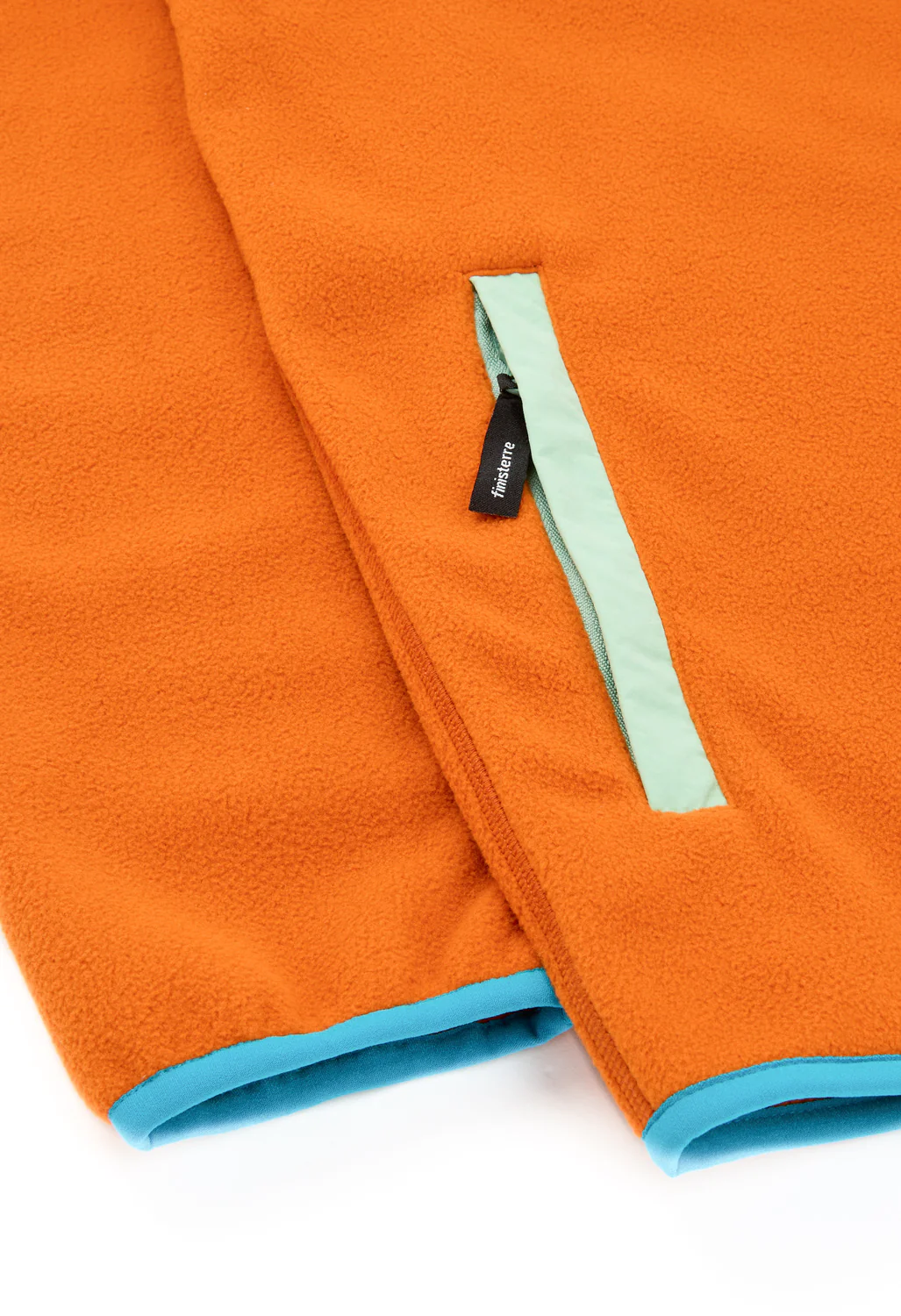 Finisterre Men's Axiom 1/4 Snap Fleece - Amber / Deep Sea - Image 6
