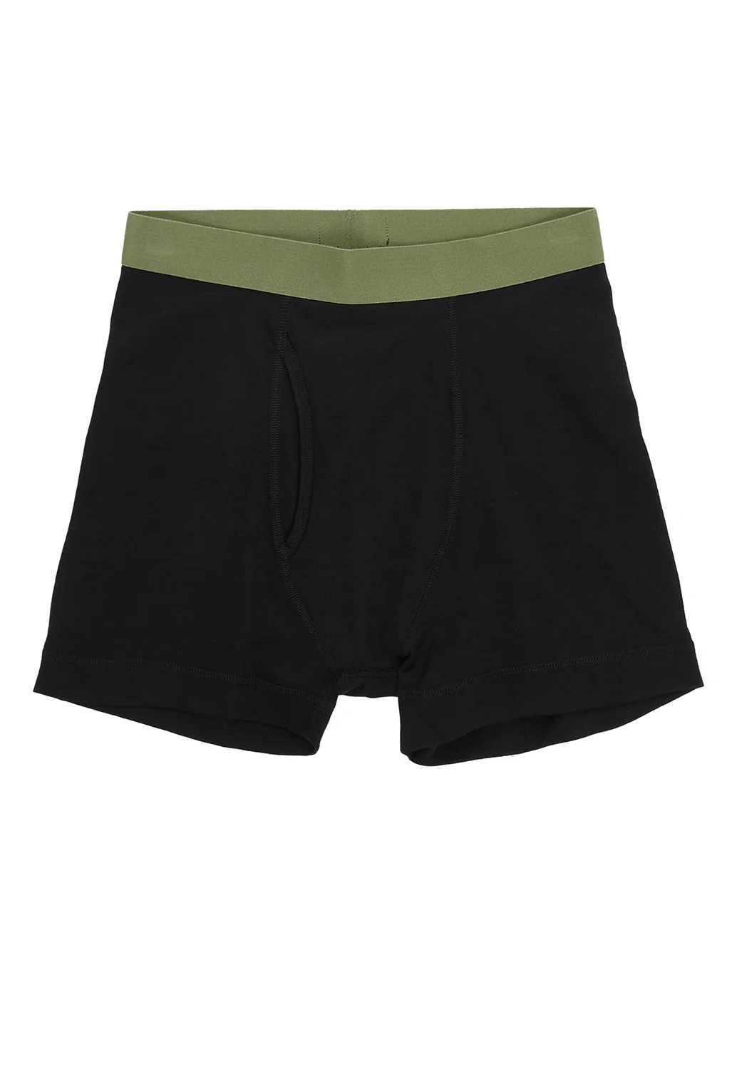 Finisterre Men's Eddy 2.0 Merino Wool Boxers - Black / Olive