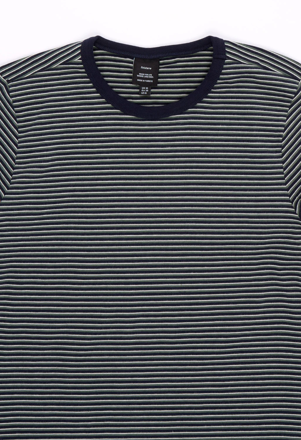 Finisterre Women's Eldon Long Sleeve Tee - Navy / Ecru / Sailboat Green - Image 3