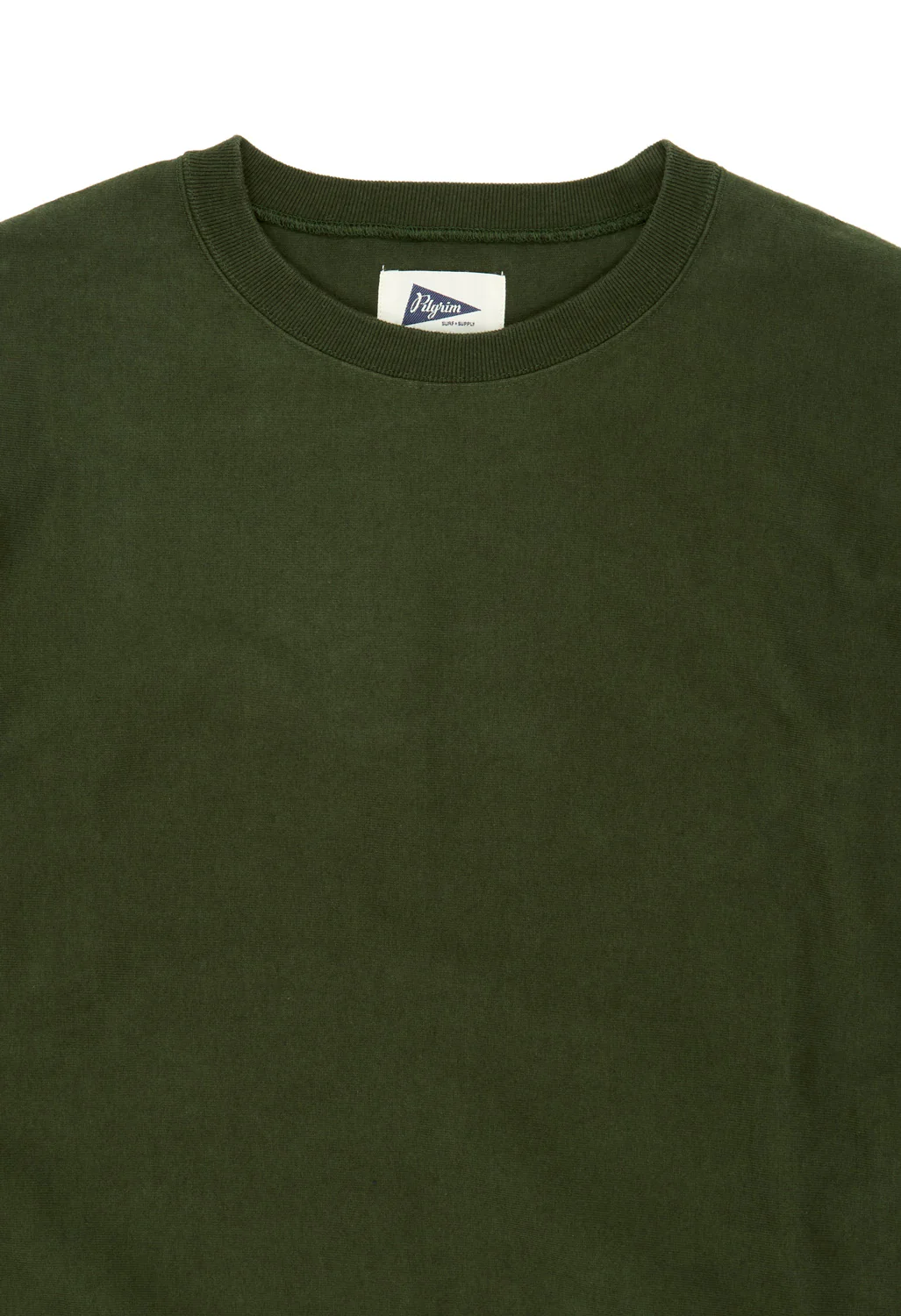 Pilgrim Surf + Supply Fiore Heavy Jersey Crew - Heather Green - Image 3