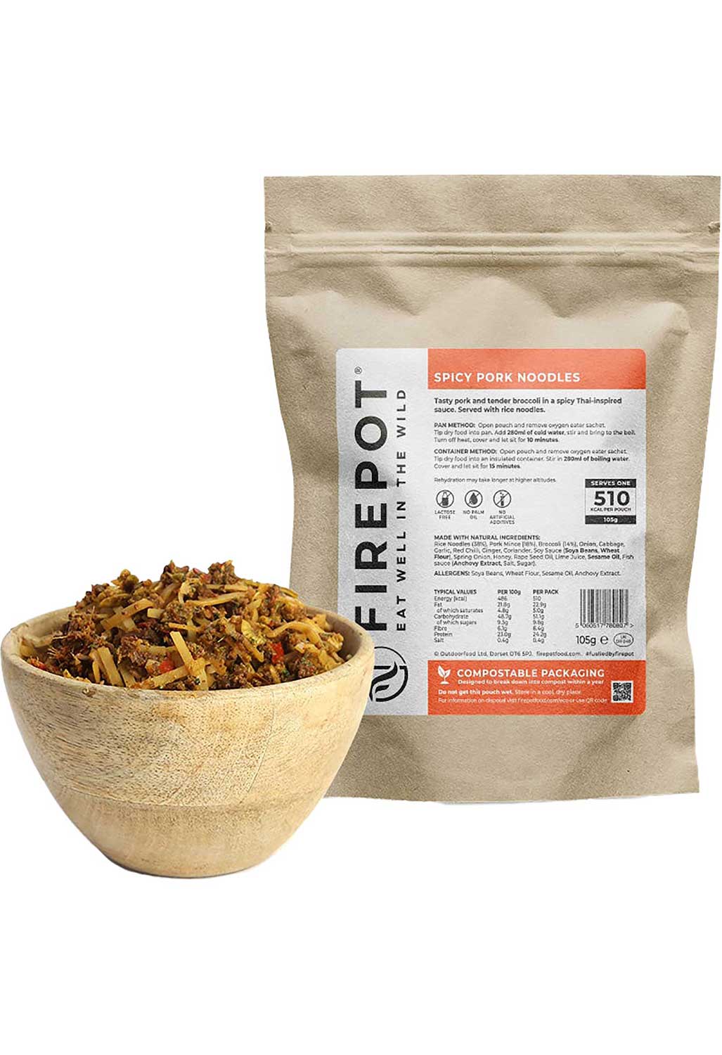 Firepot Spicy Pork Noodles - Reg 105g - Image 2