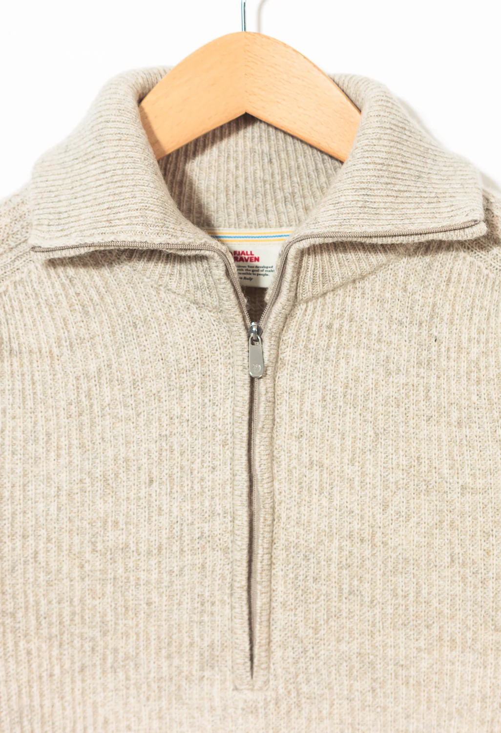 Fjällräven Greenland Re-Wool Men's Sweater - Chalk White - Image 3
