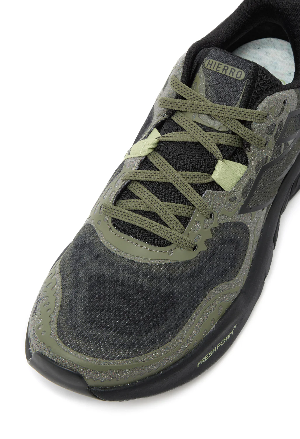 New Balance Fresh Foam X Hierro V8 Trainers - Dark Camo / Everglade Green - Image 2
