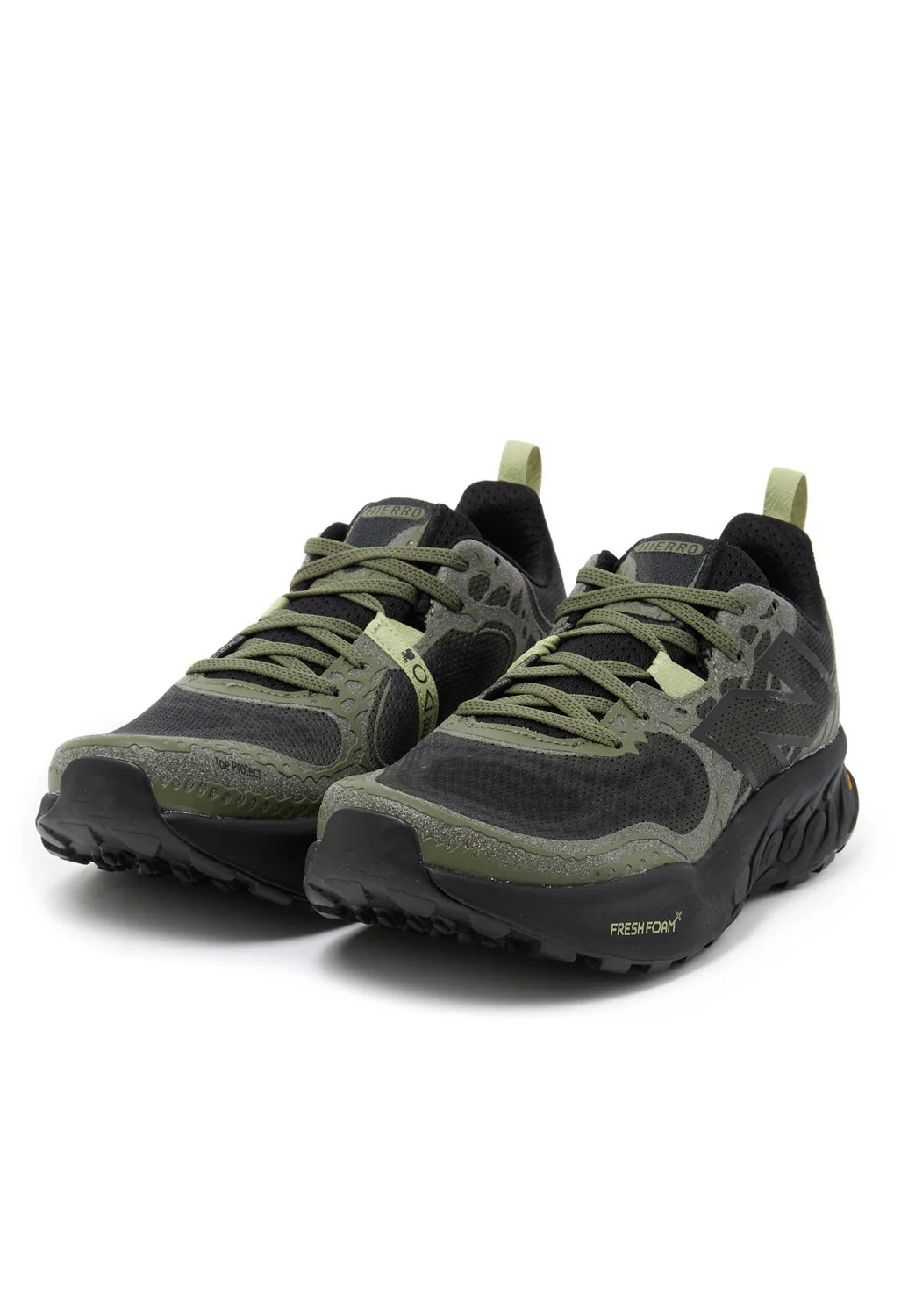 New Balance Fresh Foam X Hierro V8 Trainers - Dark Camo / Everglade Green - Image 3