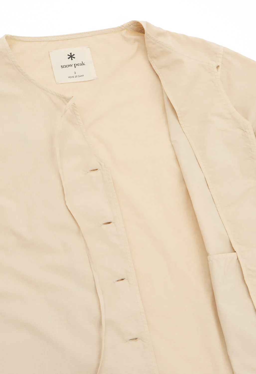 Snow Peak Garment Dyed Blouse - Ivory - Image 4