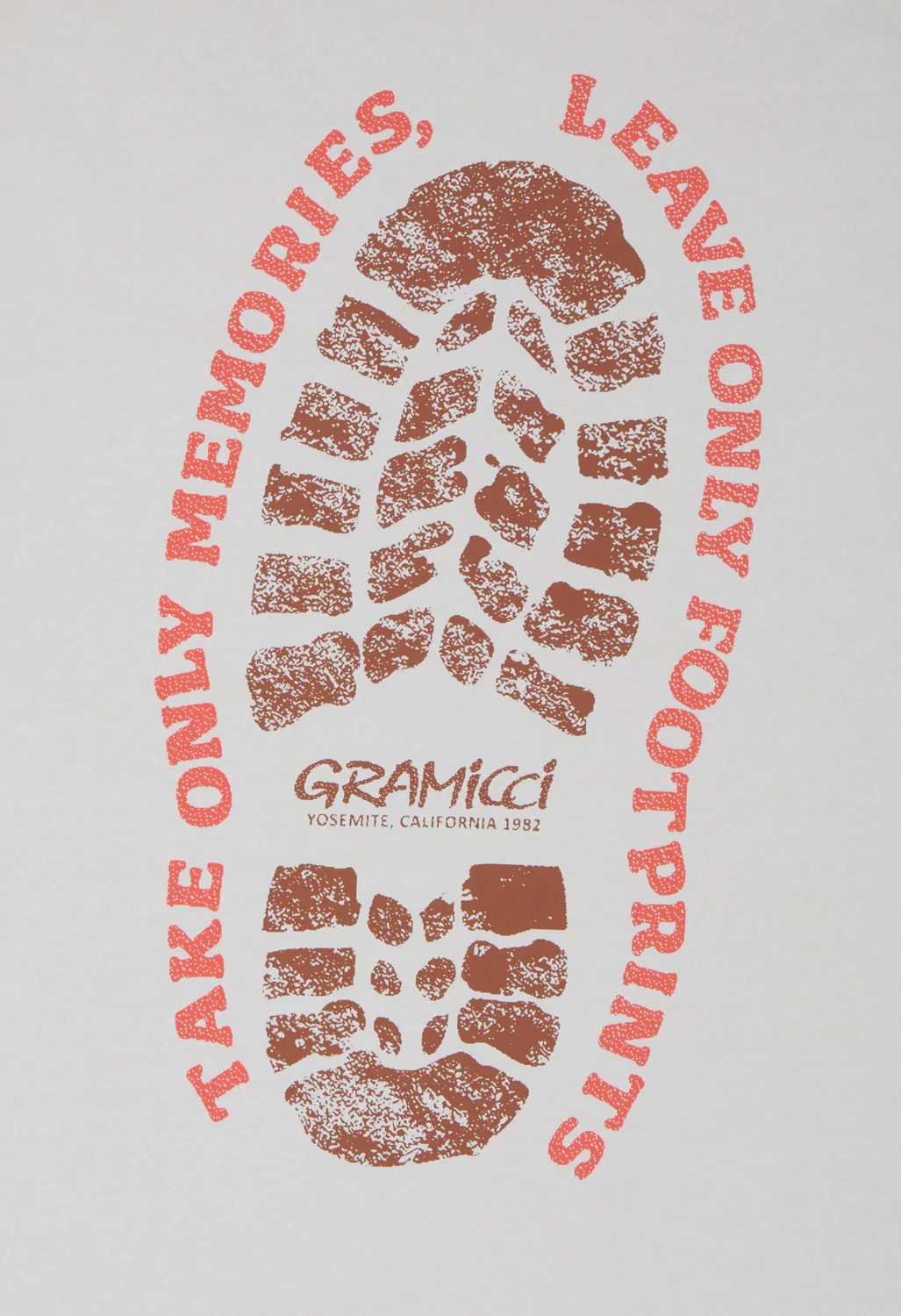 Gramicci Footprints Tee Pigment Dyed - Natural Pigment - Image 4