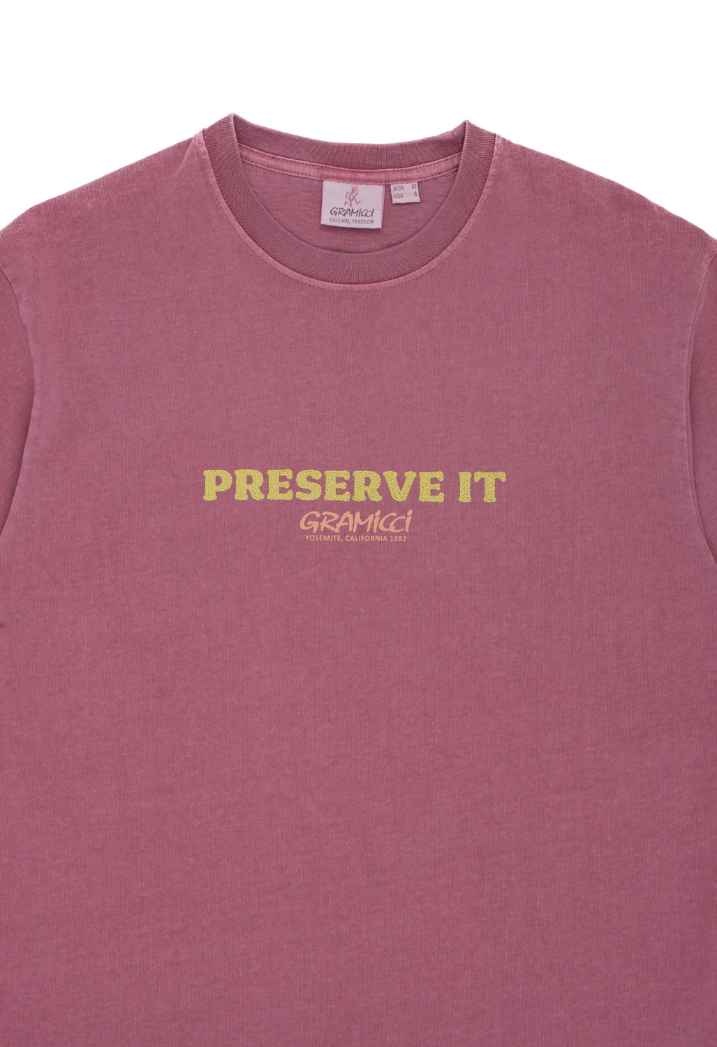 Gramicci Footprints Tee Pigment Dyed - Red Pigment - Image 3