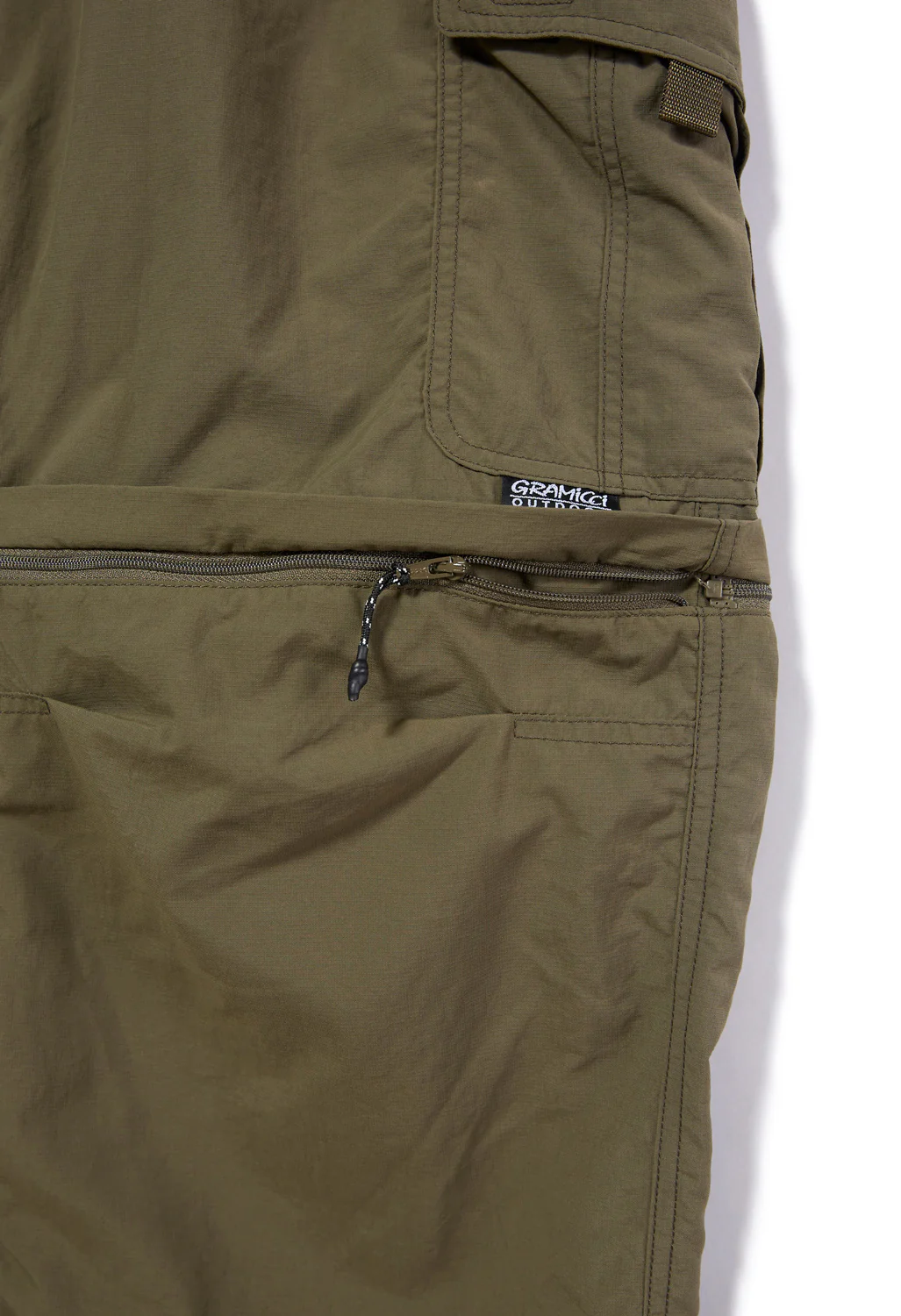 Gramicci Men's Convertible Micro Ripstop Pants - Army Green - Image 4