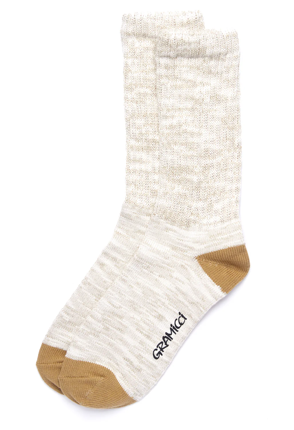 Gramicci Men's Soft Rib Crew Socks - Beige