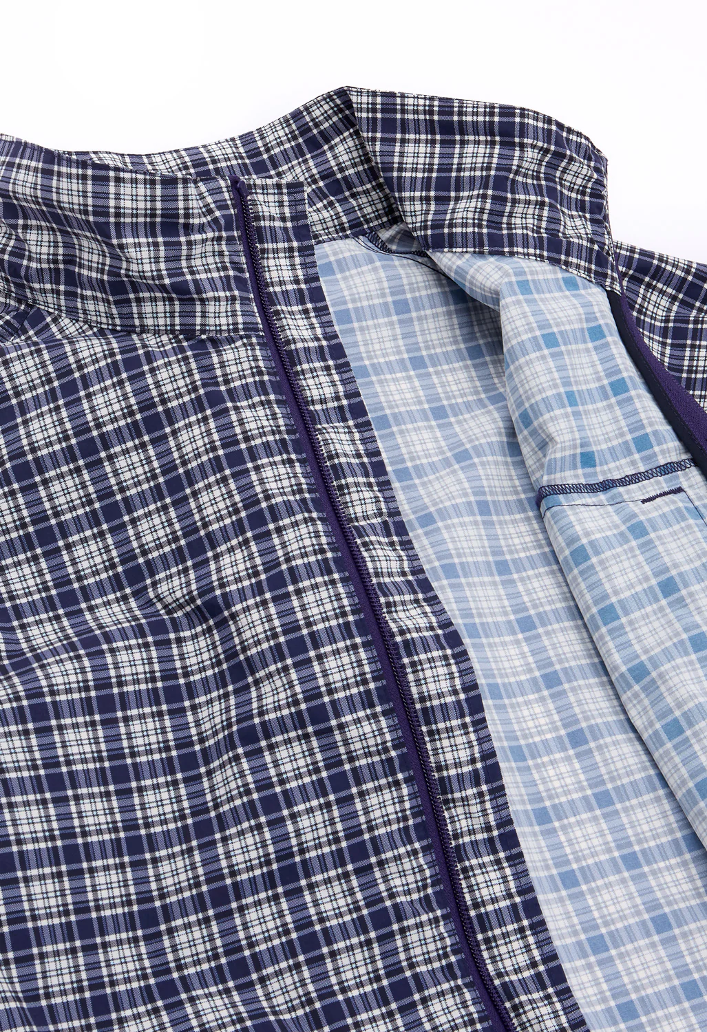Gramicci Men's Checkered Shell Jacket - Navy Check - Image 4