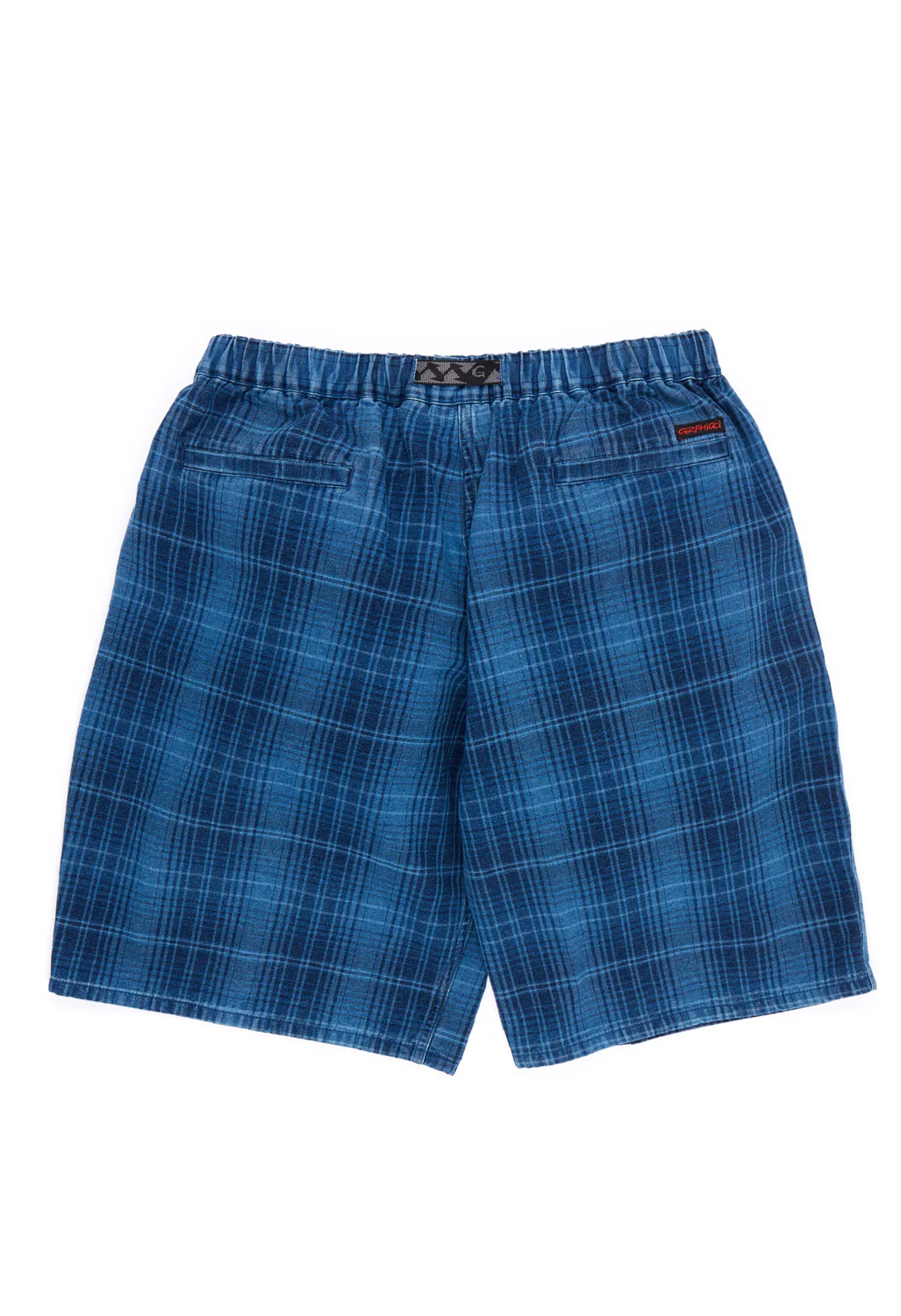 Gramicci Men's Lagoon Shorts Denim Plaid - Indigo Checkered Plaid - Image 2