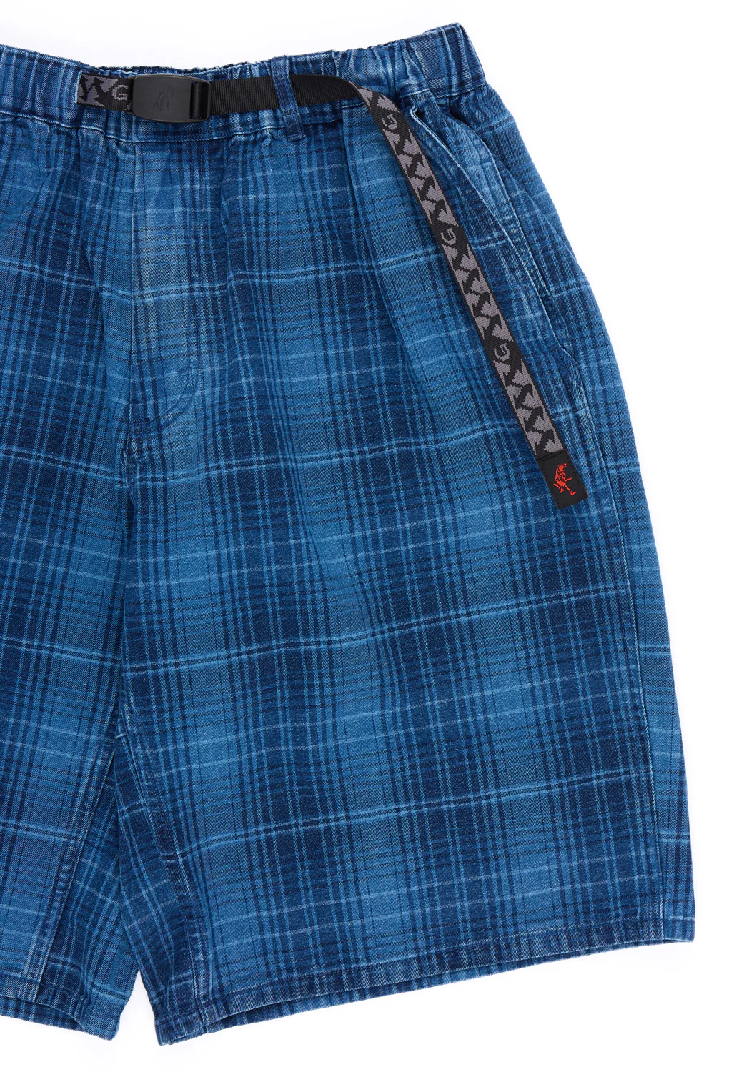 Gramicci Men's Lagoon Shorts Denim Plaid - Indigo Checkered Plaid - Image 3