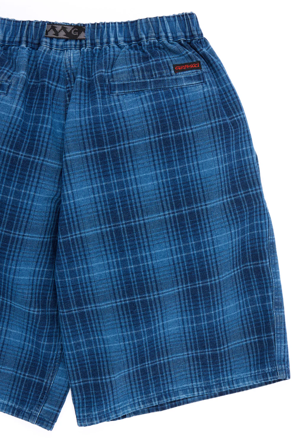 Gramicci Men's Lagoon Shorts Denim Plaid - Indigo Checkered Plaid - Image 4