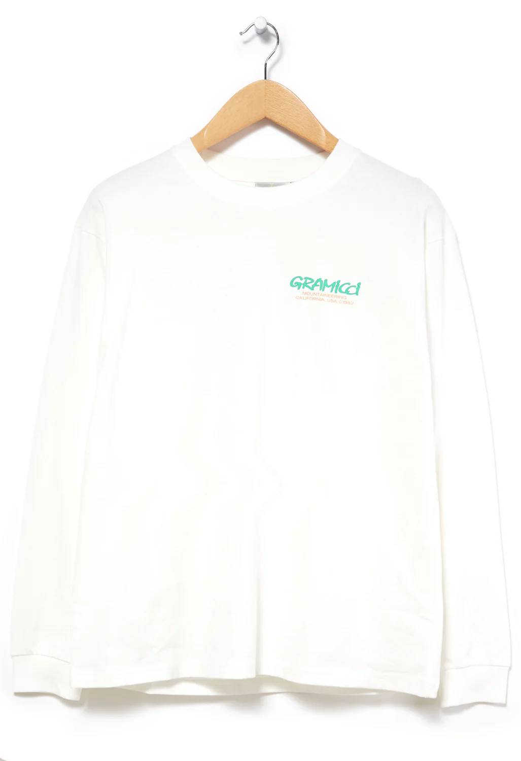 Gramicci Mountaineering Long Sleeved T-Shirt - White/Green - Image 2