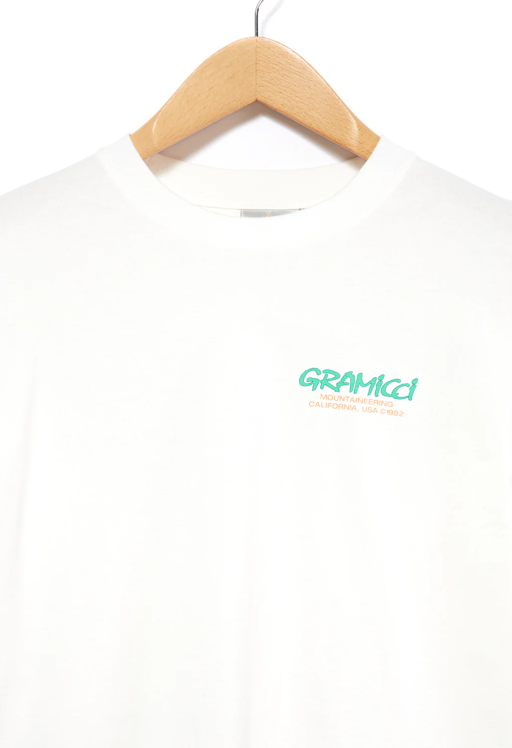 Gramicci Mountaineering Long Sleeved T-Shirt - White/Green - Image 3