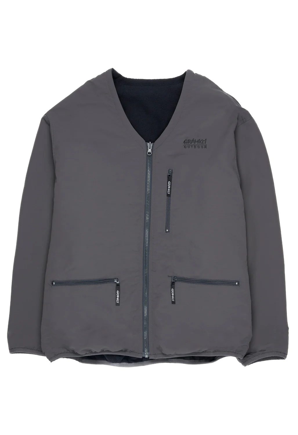 Gramicci Reversible Fleece Cardigan - Dark Navy - Image 2