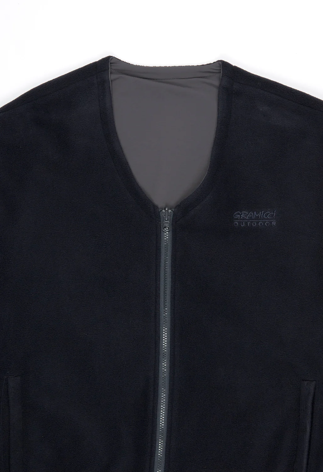Gramicci Reversible Fleece Cardigan - Dark Navy - Image 4