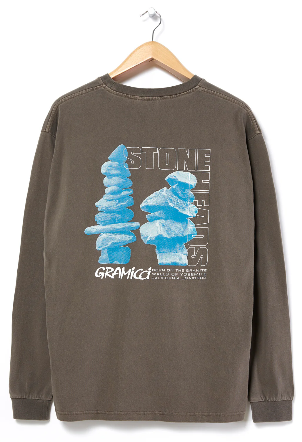 Gramicci Stoneheads Long Sleeved T-Shirt - Brown Pigment