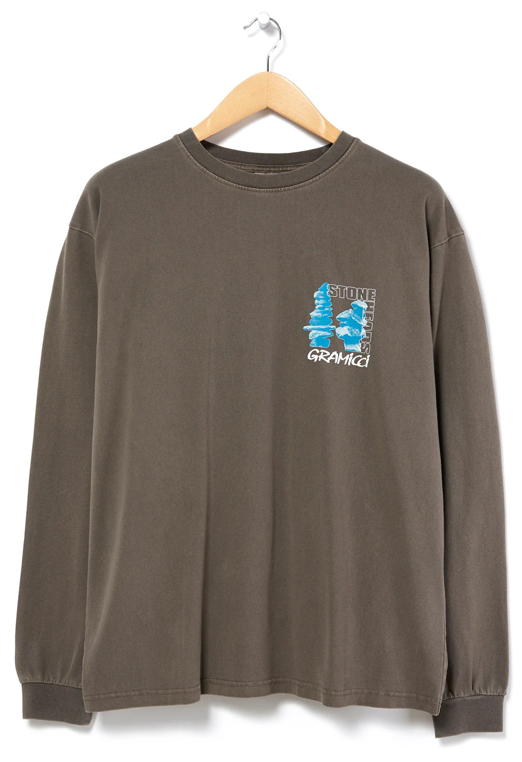 Gramicci Stoneheads Long Sleeved T-Shirt - Brown Pigment - Image 2
