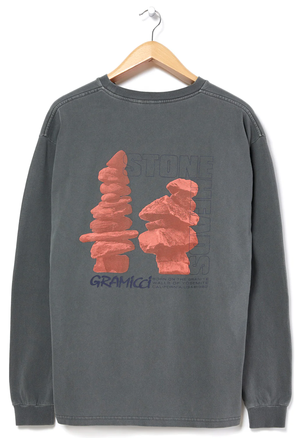 Gramicci Stoneheads Long Sleeved T-Shirt - Grey Pigment