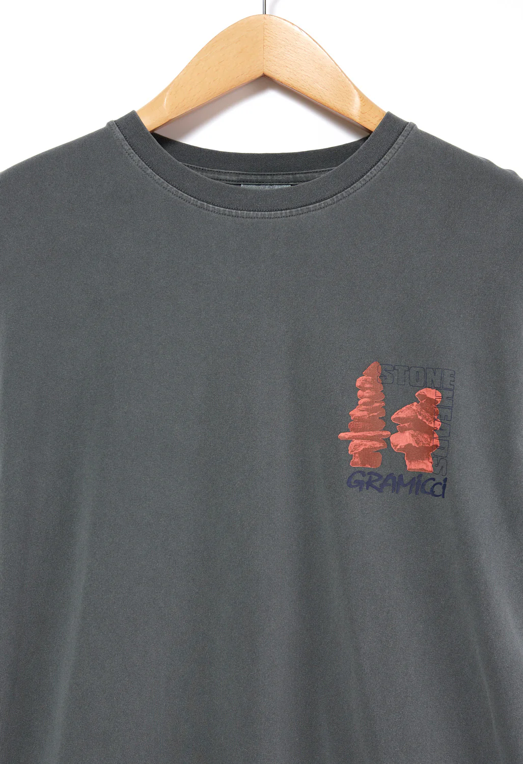 Gramicci Stoneheads Long Sleeved T-Shirt - Grey Pigment - Image 3