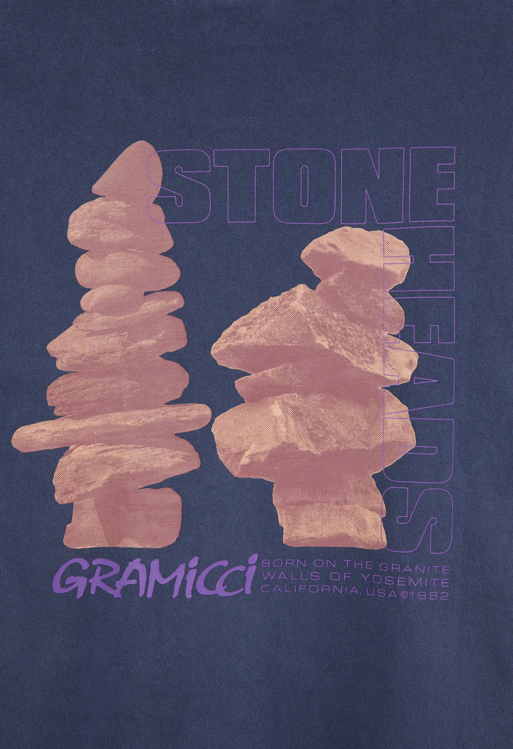 Gramicci Stoneheads T-Shirt - Navy Pigment - Image 4