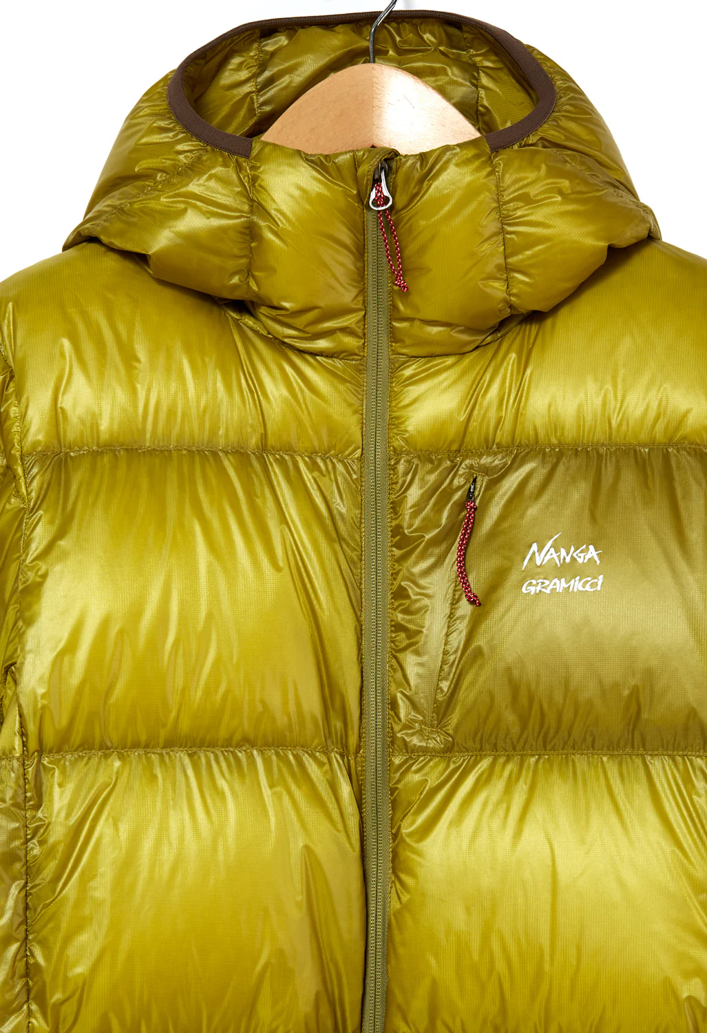 Gramicci x Nanga Men's UL Portable Down Zip Parka Jacket - Lime - Image 3