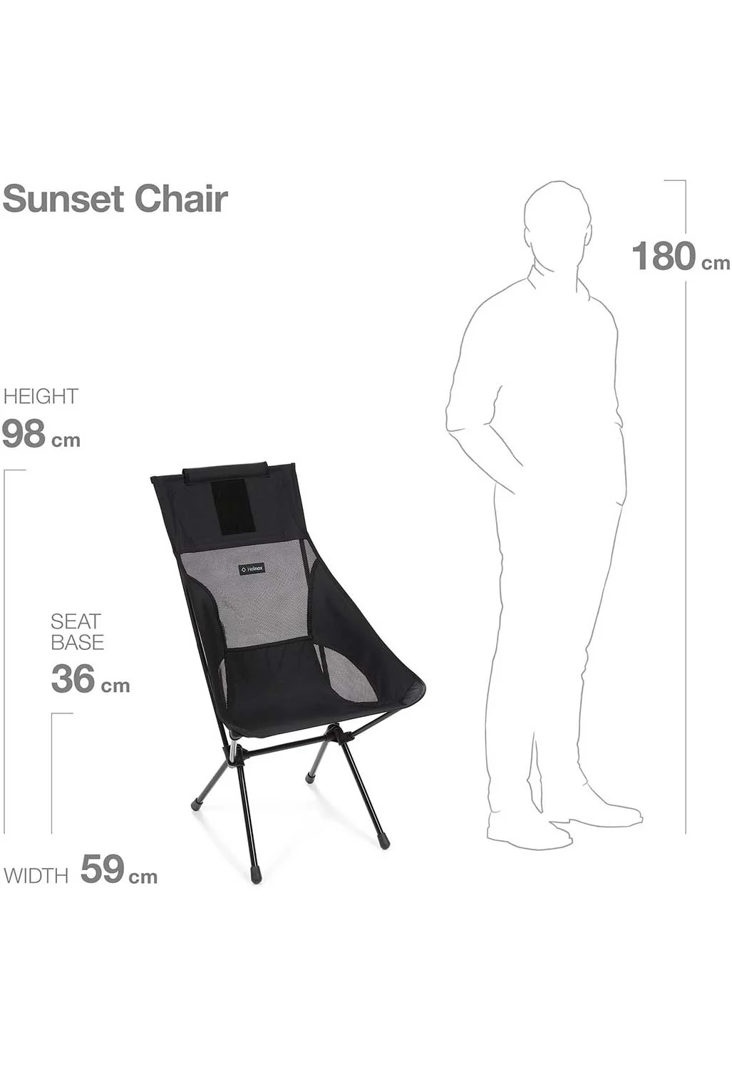 Helinox Sunset Chair - All Black - Image 3