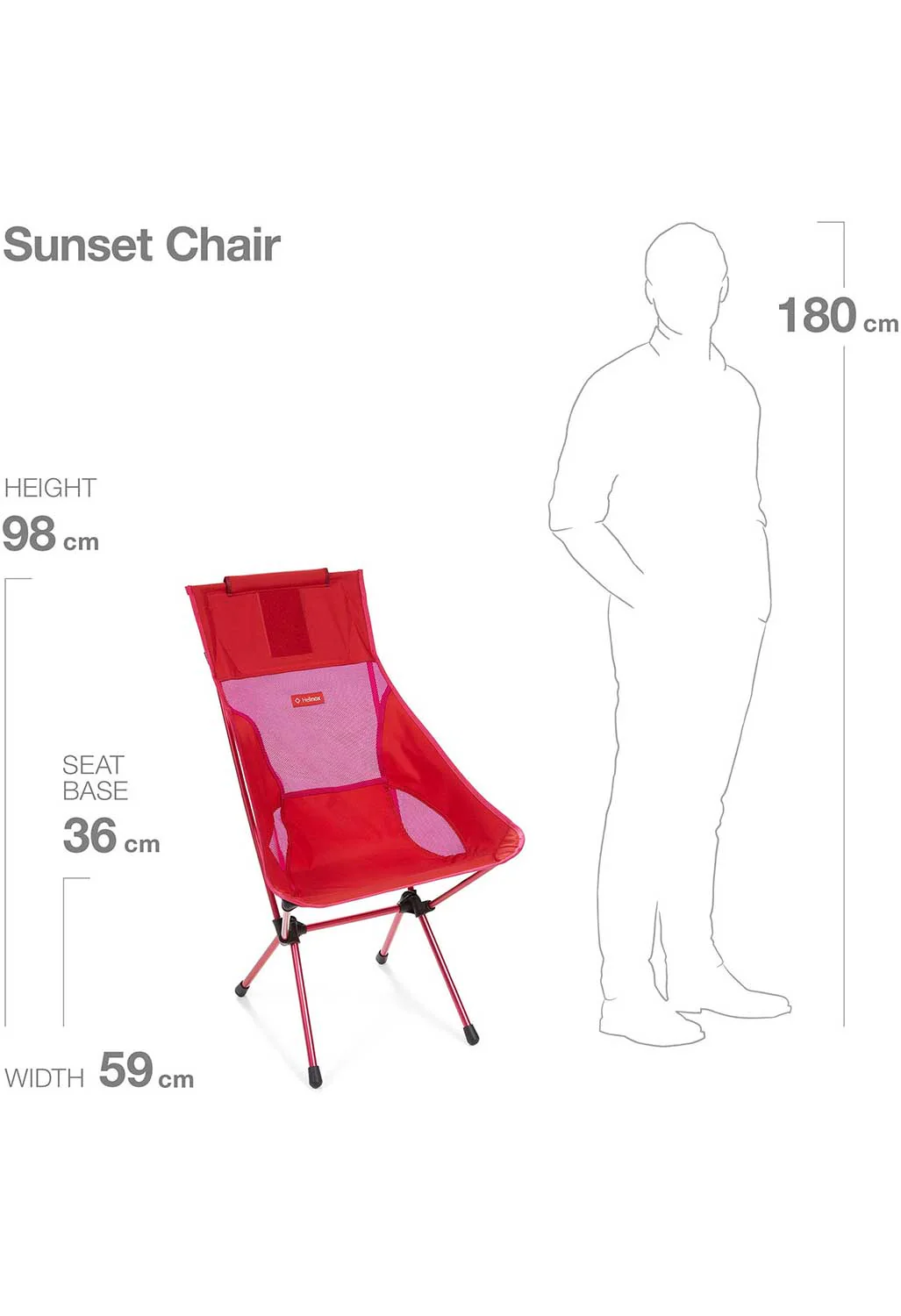 Helinox Sunset Chair - Red Block - Image 6