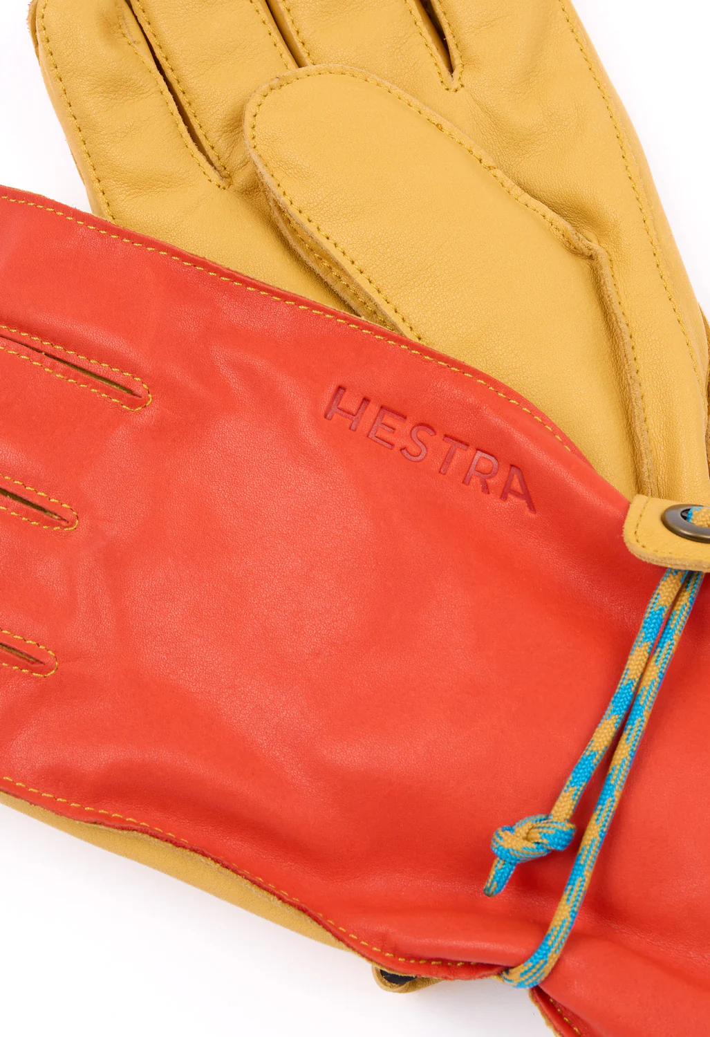 Hestra Wakayama Gloves - Flame Red / Tan - Image 2