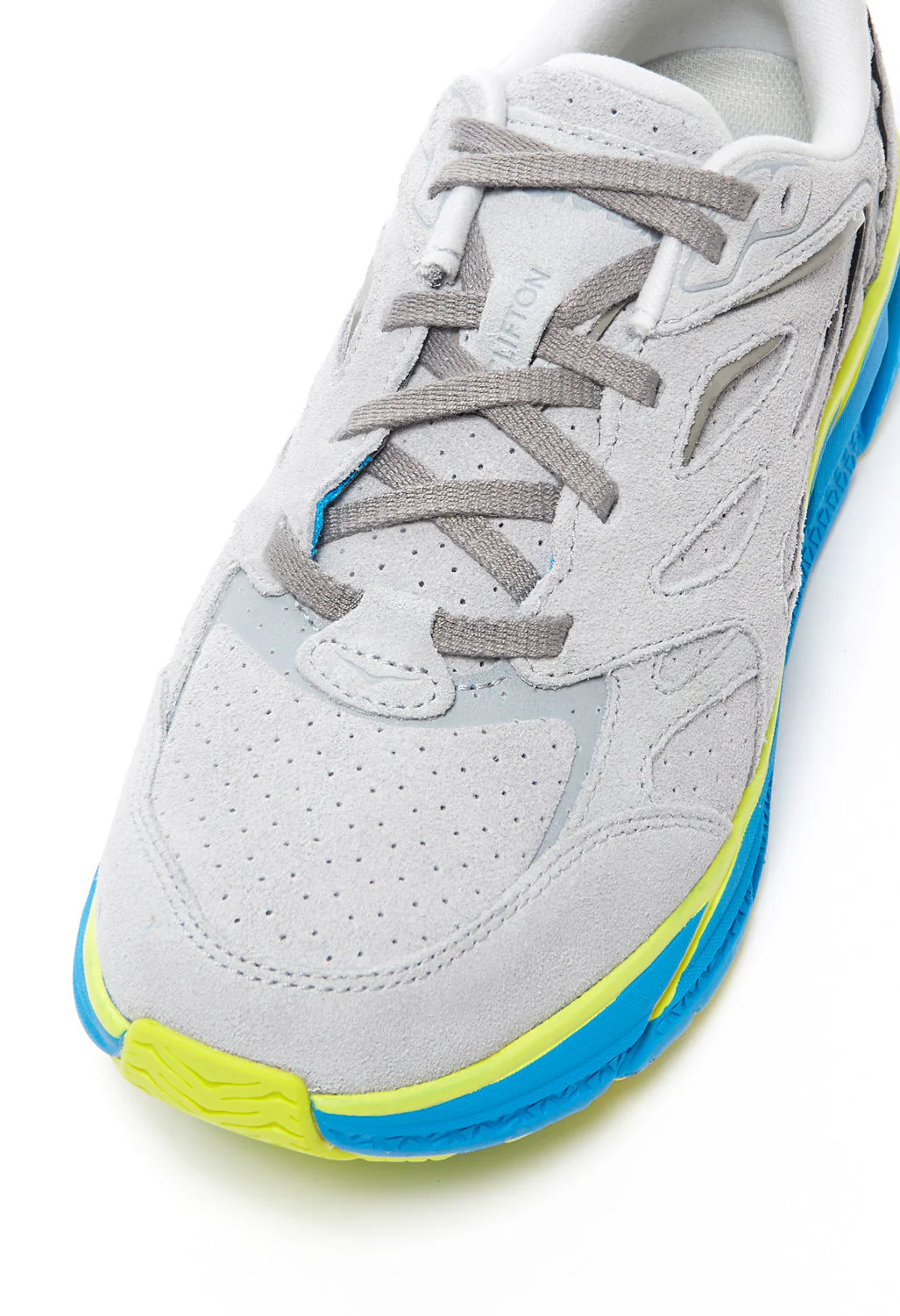 Hoka Clifton L Suede Trainers - Lunar Rock/Diva Blue - Image 4