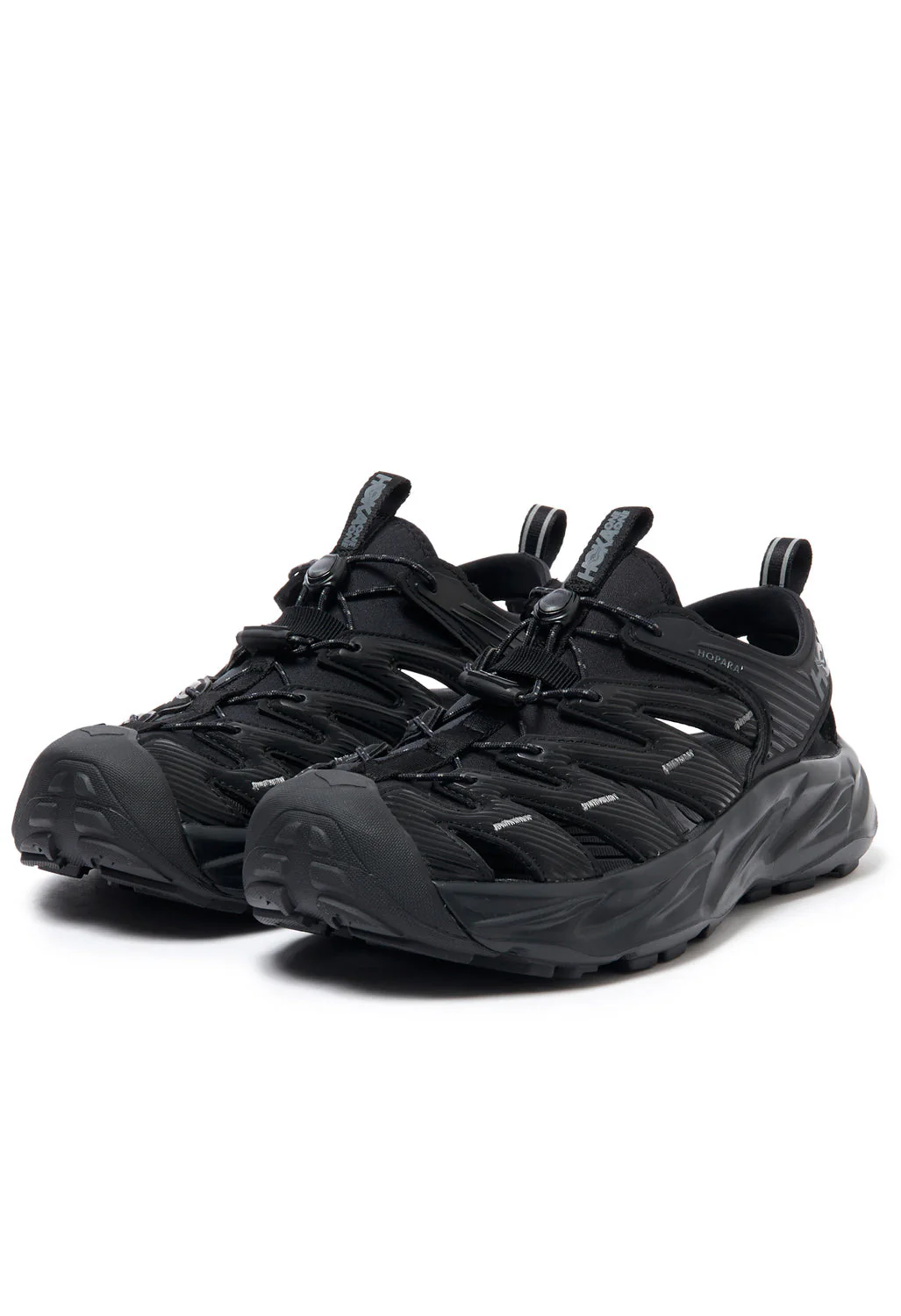 Hoka Hopara Men's Sandals - Black / Black - Image 3