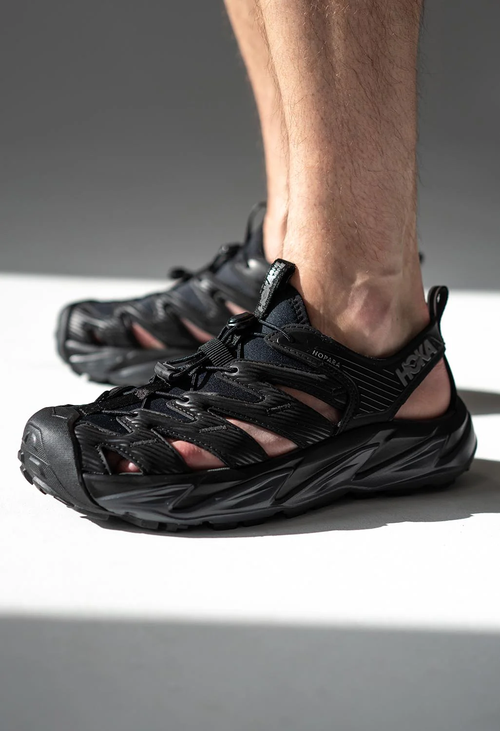 Hoka Hopara Men's Sandals - Black / Dark Shadow - Image 4