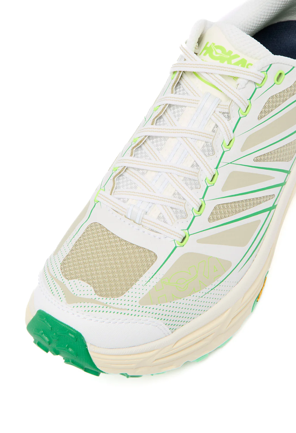Hoka Mafate Speed 2 Trainers - White / Fresh Cut Grass - Image 2