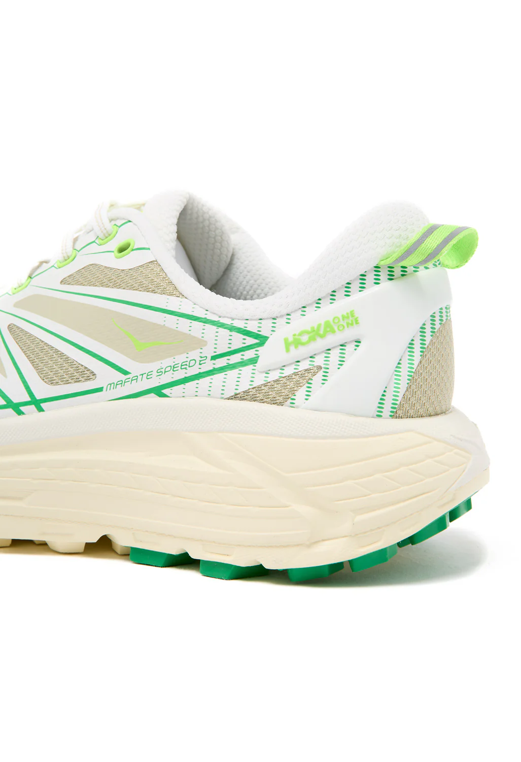 Hoka Mafate Speed 2 Trainers - White / Fresh Cut Grass - Image 6