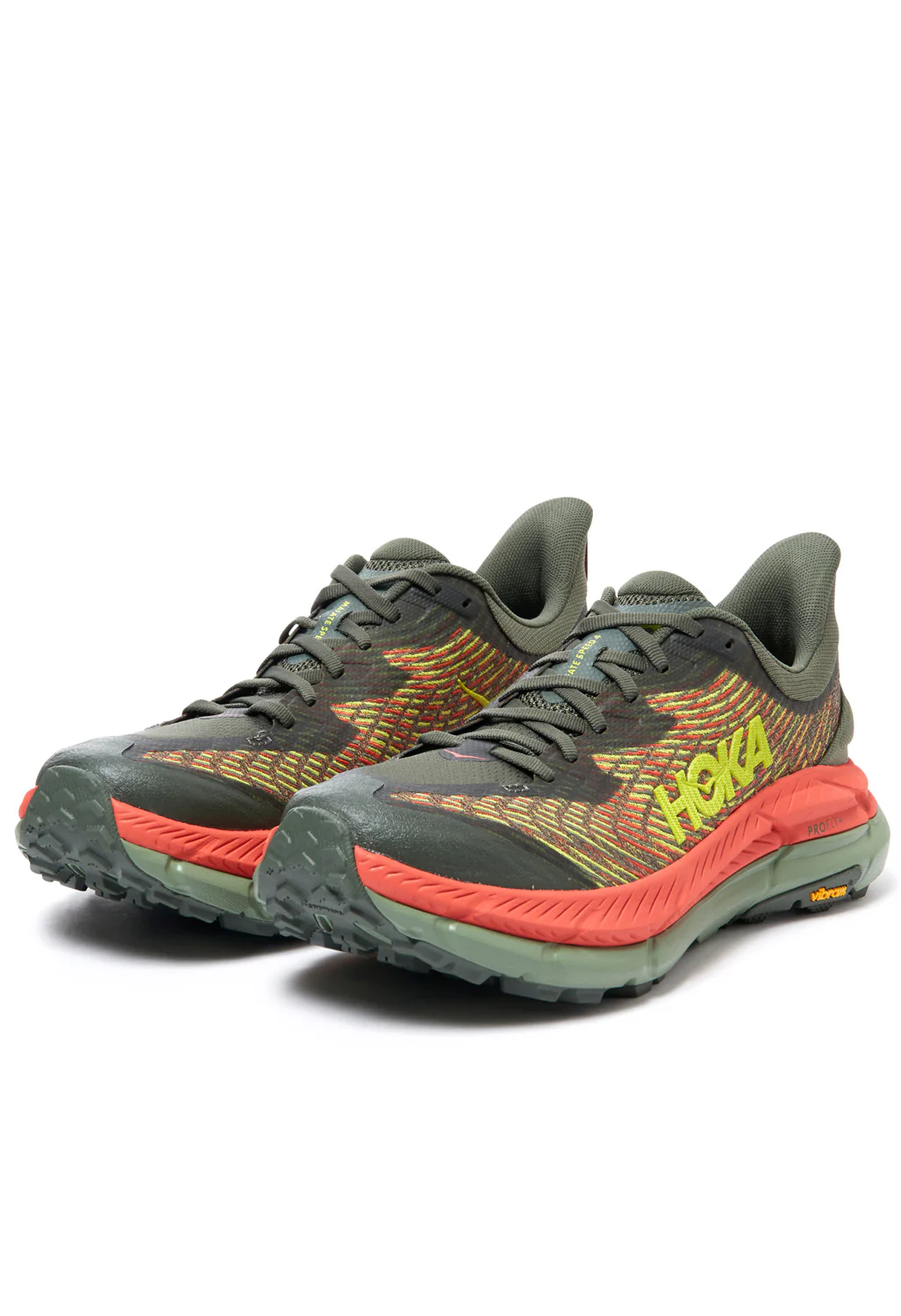 Hoka Mafate Speed 4 Men's Shoes - Thyme / Fiesta - Image 3