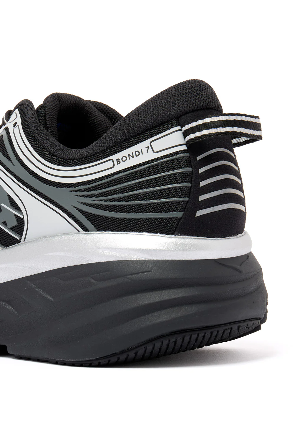 Hoka Men's Bondi 7 Trainers - Black / Stardust - Image 6