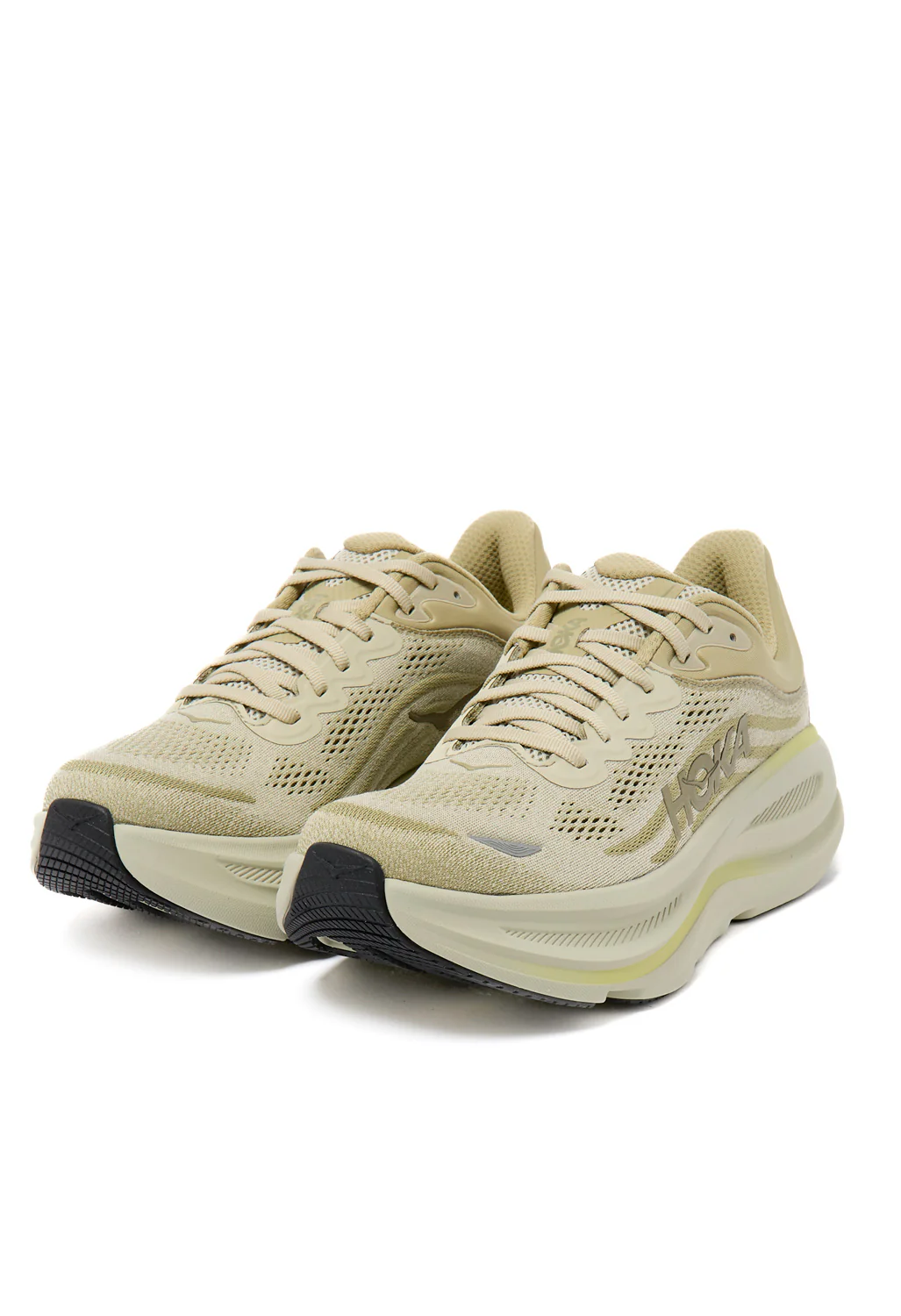 Hoka Men's Bondi 9 Trainers - Grassland / Oyster Mushroom - Image 3