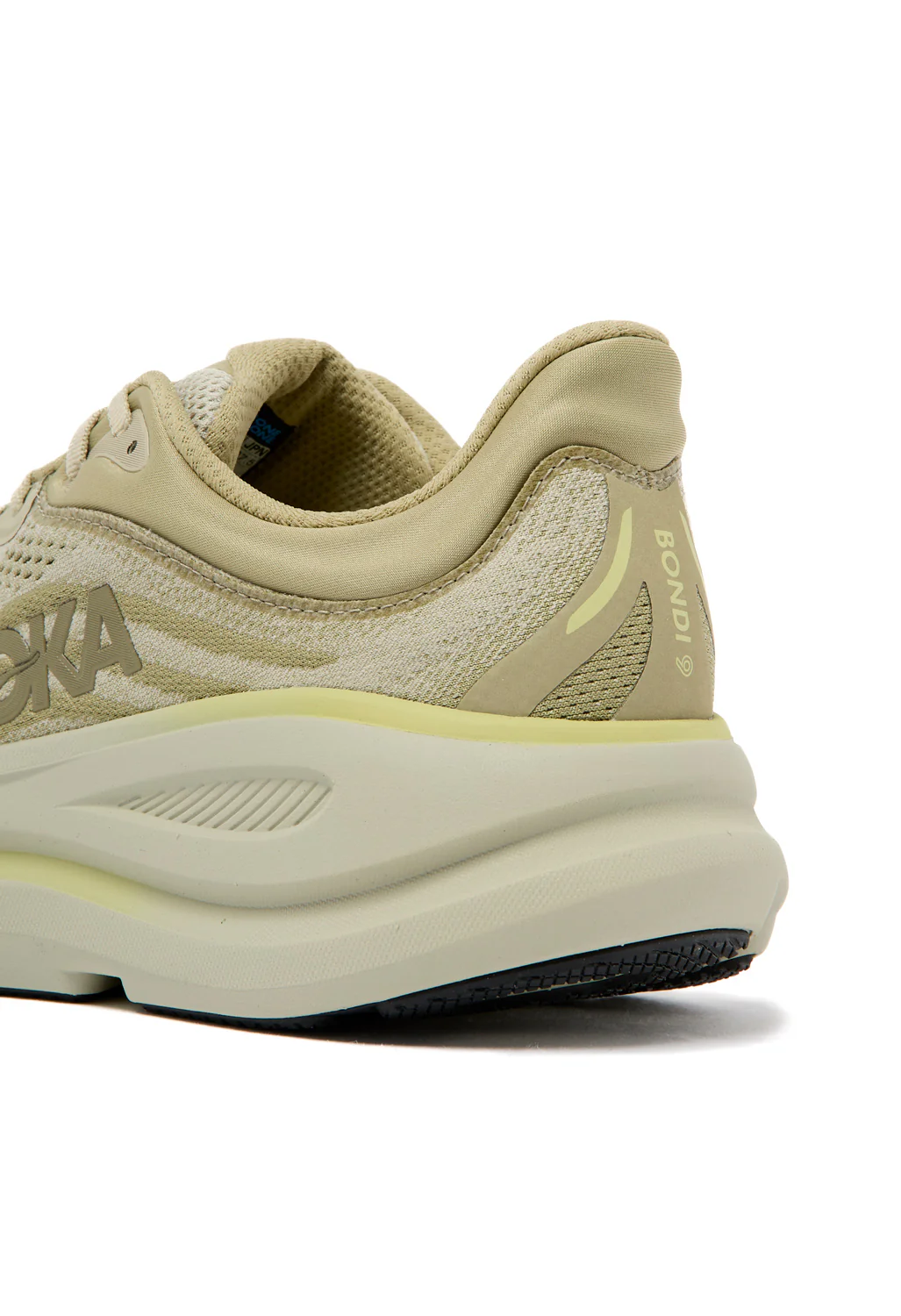 Hoka Men's Bondi 9 Trainers - Grassland / Oyster Mushroom - Image 6