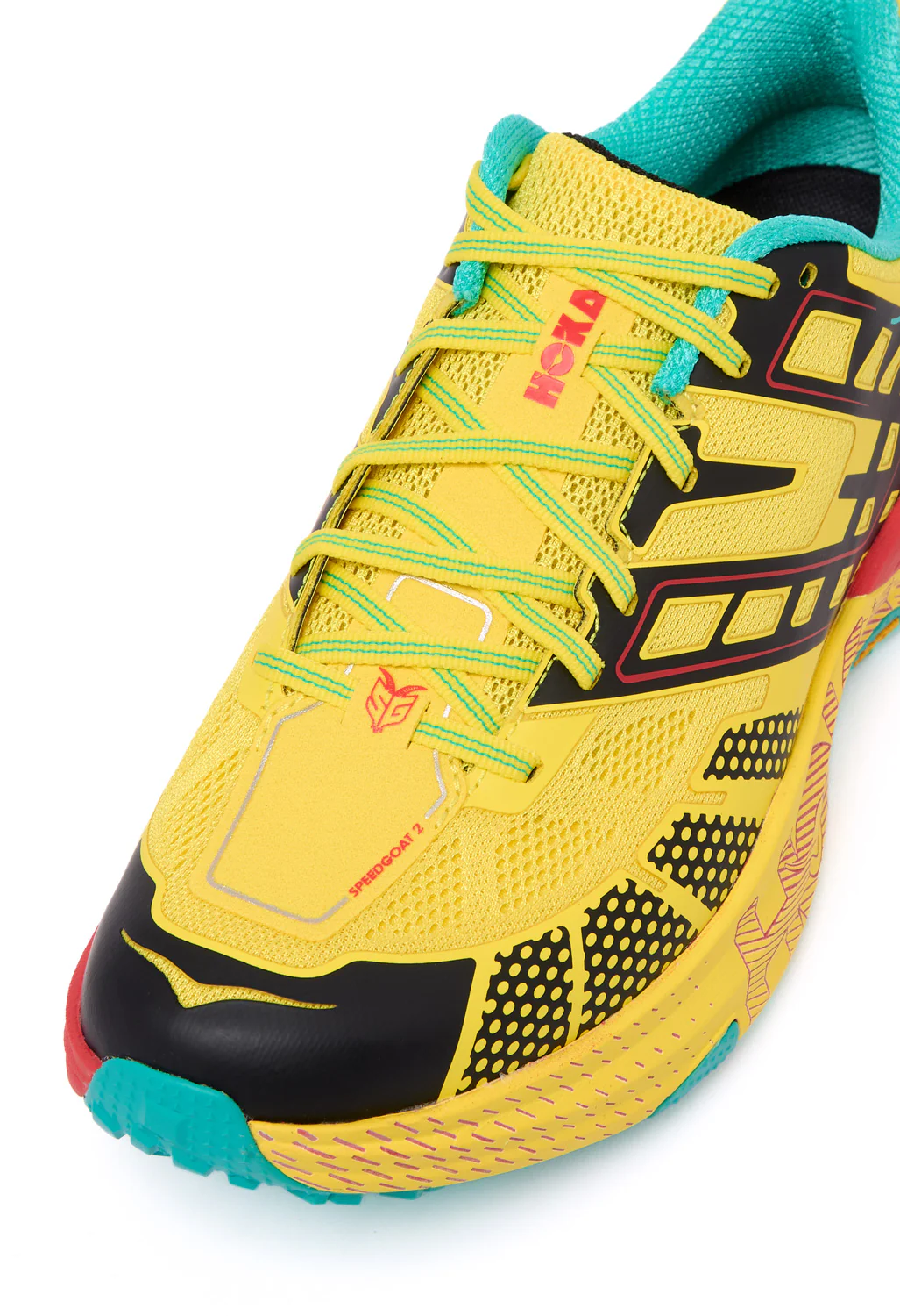 Hoka Speedgoat 2 Trainers - Sour Lemon / Black - Image 2