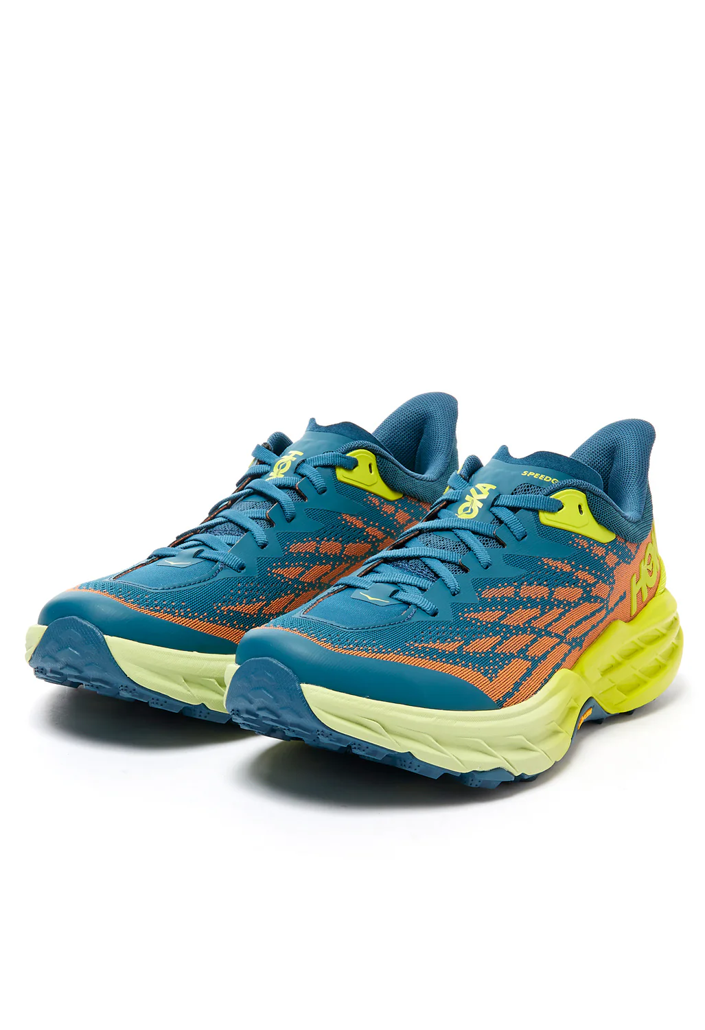 Hoka Speedgoat 5 Men's Trail Shoes - Blue Coral / Evening Primrose - Image 2