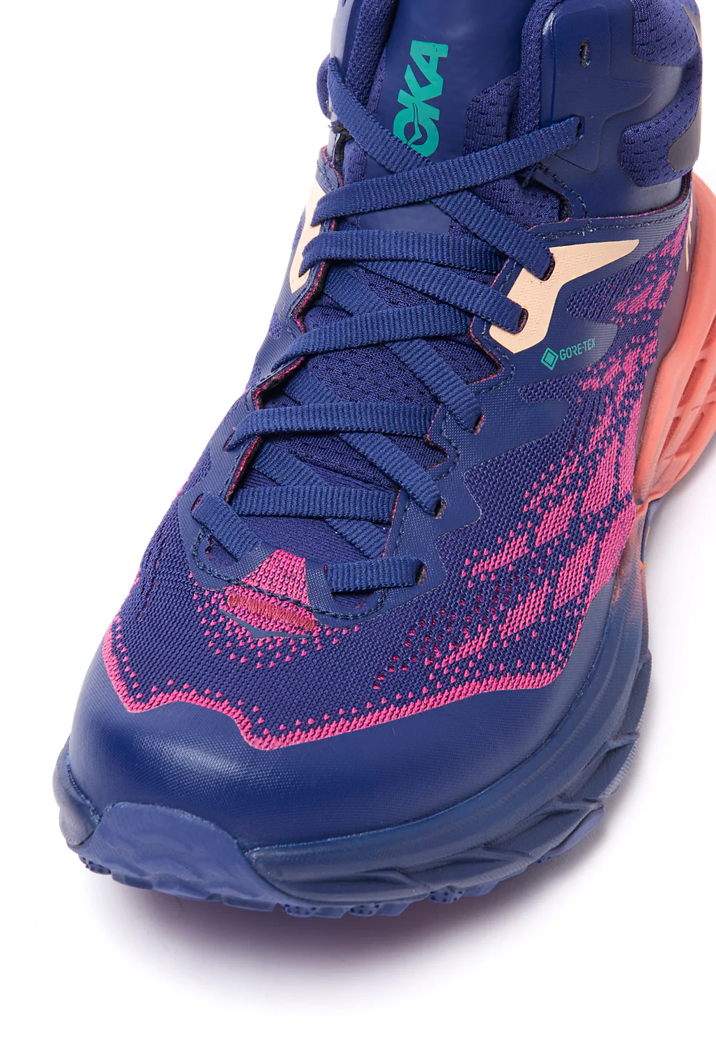 Hoka Speedgoat 5 Mid GORE-TEX Women's Boots - Bellwether Blue/Camellia - Image 4