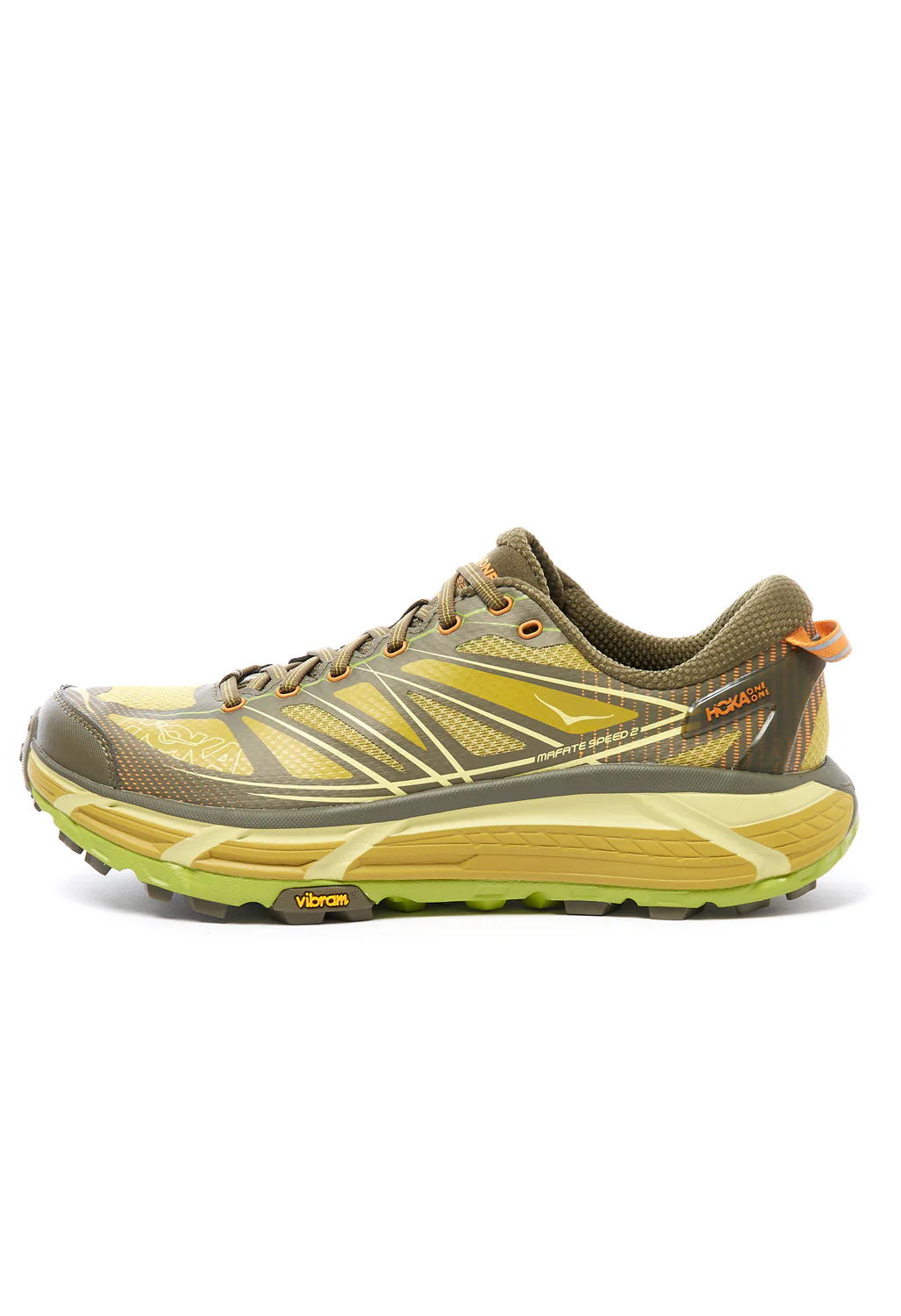 Hoka Mafate Speed 2 Trainers - Dark Olive / Golden Lichen