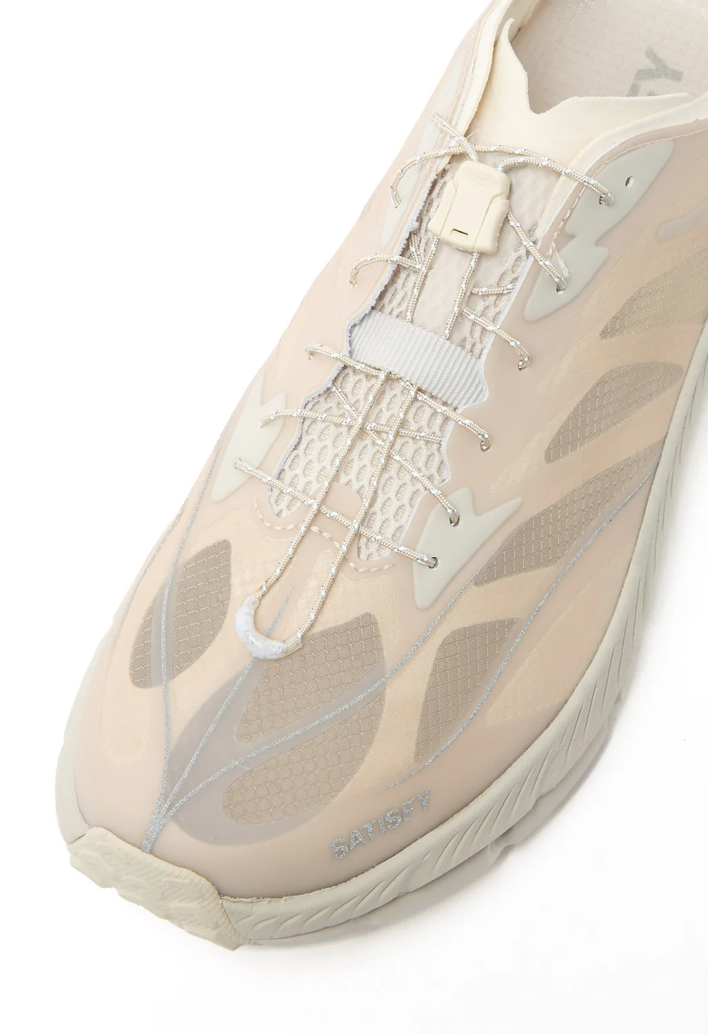 Hoka x Satisfy Mafate Speed 4 Lite Trainers - Bone - Image 2