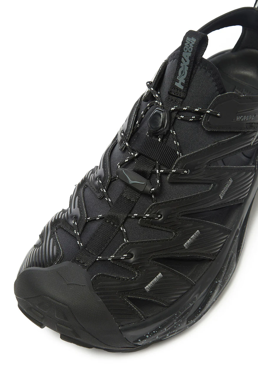Hoka Hopara Sandals - Black / Castlerock - Image 2